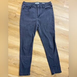 ❤️❤️Nine West High Rise Straight Skinny Black Grey Washed Denim Jeans